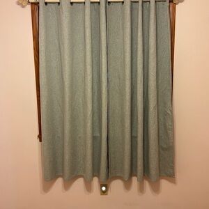 Sage green 2 panel 63in Black-out Curtains